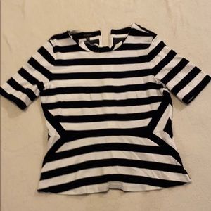 Black and white striped top